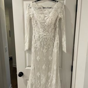 WToo Lace Wedding Dress - Ivory Size 12
